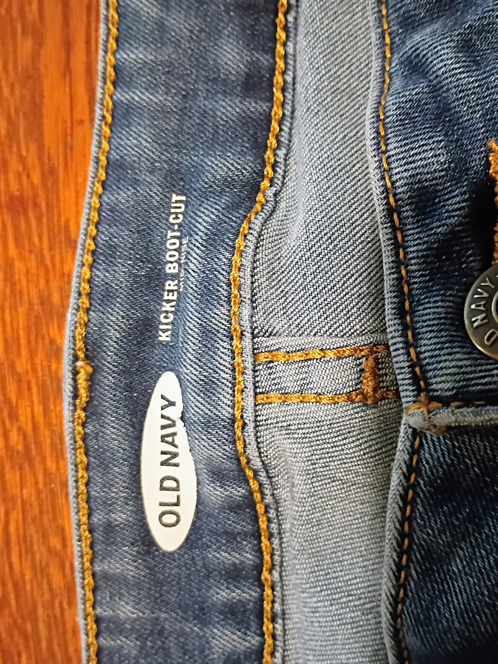Old Navy WOMEN'S Kicker Boot-Cut Jeans - Dark Blue